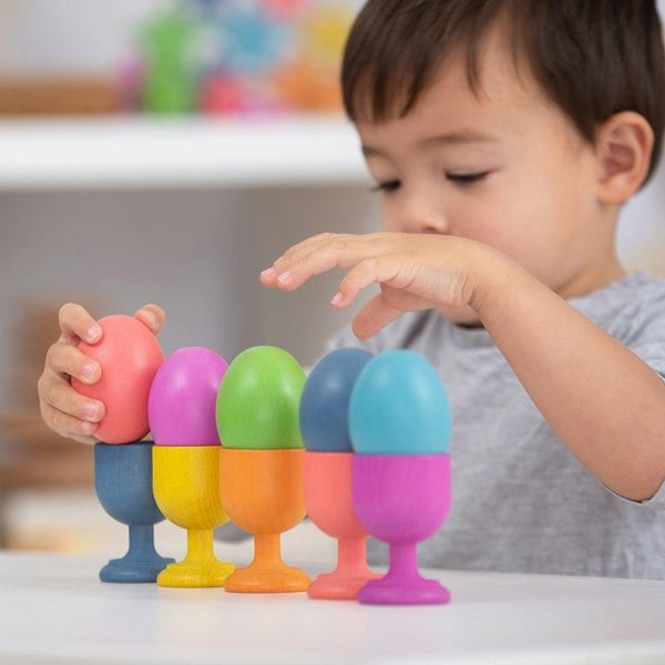 tickit Rainbow Wooden Eggs