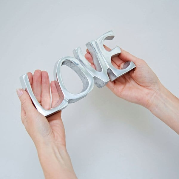 Paper High Recycled Metal Love Sign