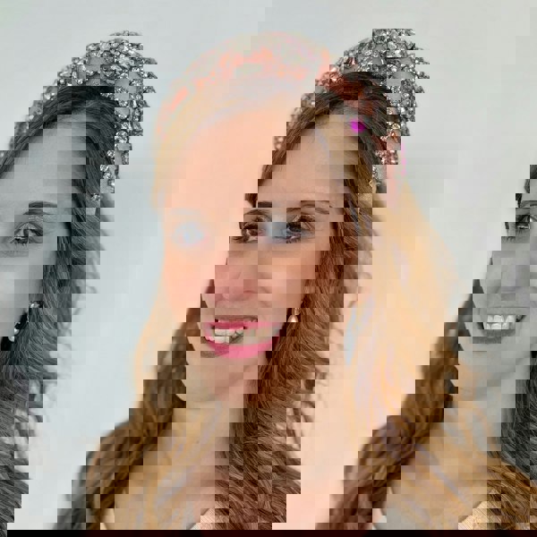 Pink Jewelled Headpiece Statement Headband Wedding Guest