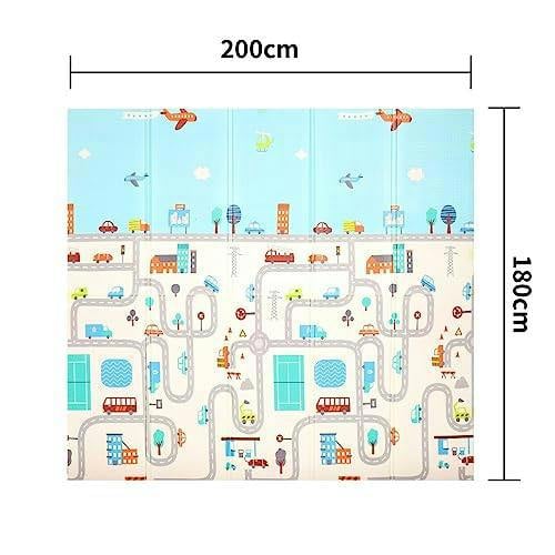 HYGRAD BUILT TO SURVIVE Baby Play Mat Baby Crawling Mat Reversible Baby Floor Mat Soft Padded Foam Foldable Portable