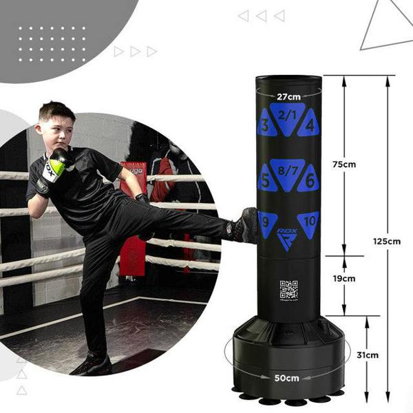 RDX Sports FREE STANDING KIDS PUNCH BAG TARGET BLUE-4FT