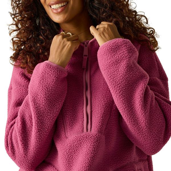 Regatta Womens/Ladies Frankie Borg Half Zip Longline Fleece Top - Violet - 