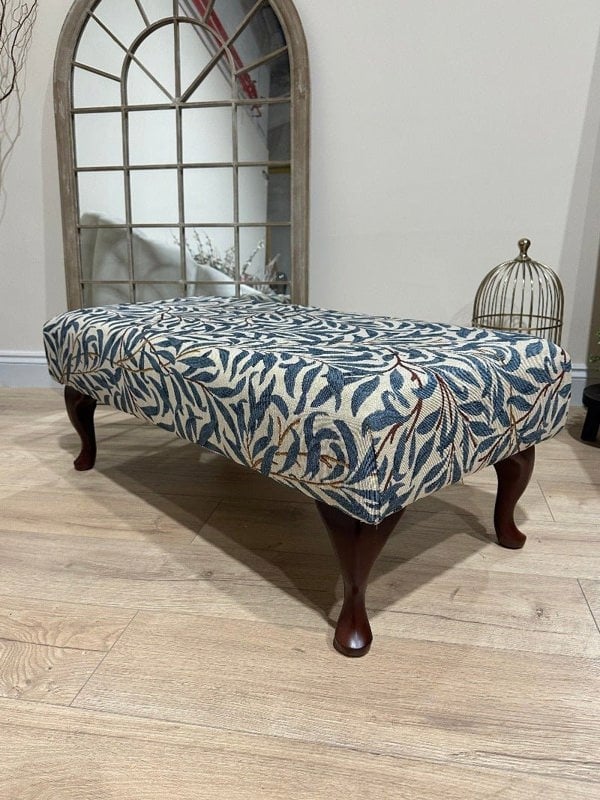 PREMIUM will blue non storage foostool coffee table, footrest pouffe side table - ISTOOLS