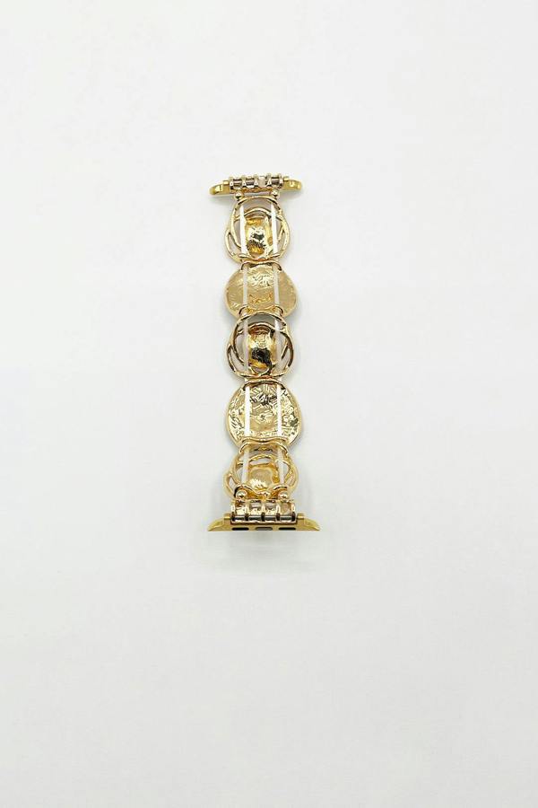 SVNX Apple Watch Swirl Patterned  Strap in Gold
