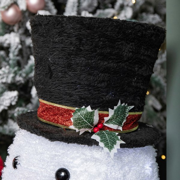 Samuel Alexander 70cm Set of 3 Light up Foldable Cloth Christmas Snowmen with 130 White LEDs