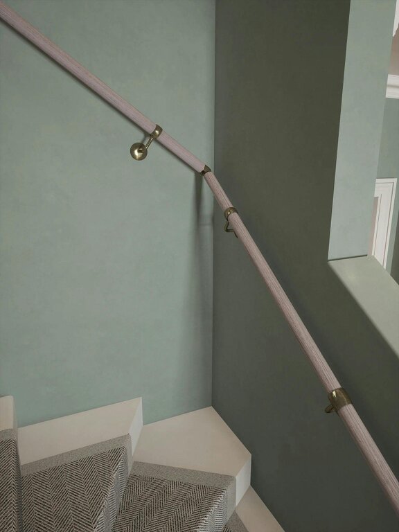 Handrails Direct Pattingham Grey Wood Single Winder Handrail