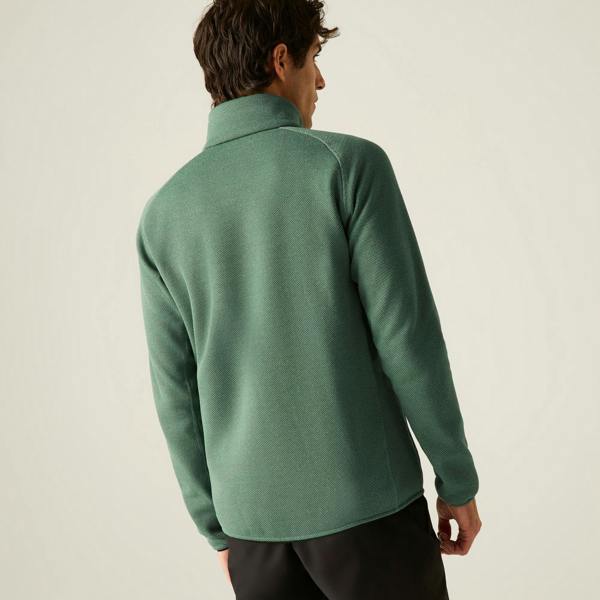Regatta Mens Rike Full Zip Fleece Jacket - Dark Forest Green/Black - 