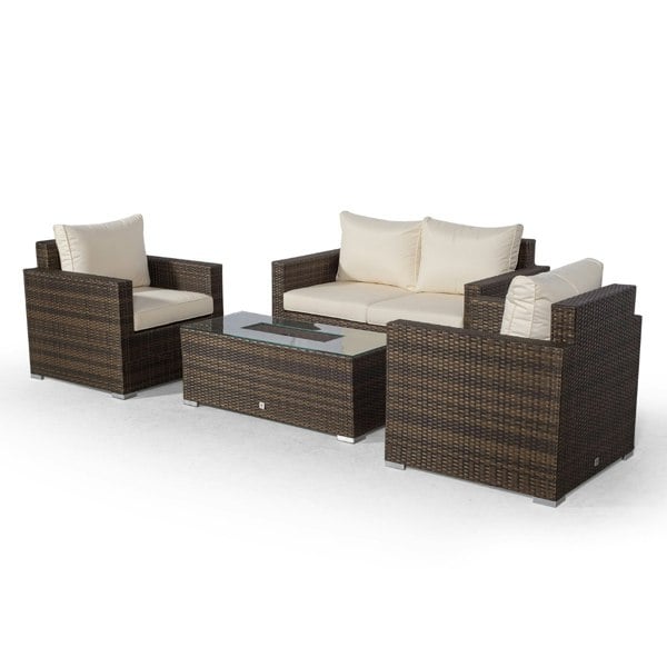 Giardino Sydney 4 Seater Rattan Sofa Set with Ice Bucket Coffee Table