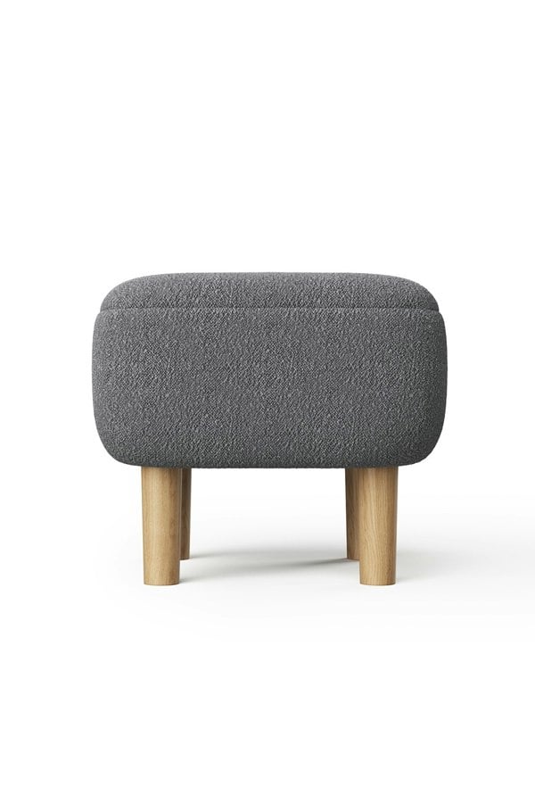 Living and Home Kamar Wide Square Ottoman Footstool