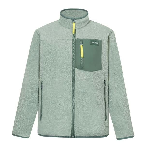 Regatta Childrens/Kids Frankie Colour Block Fleece Jacket - Glacier Green/Dark Forest Green - 