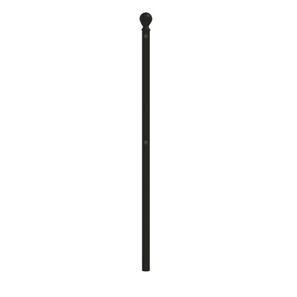 Berkfield Metal Headboard Black 160 cm