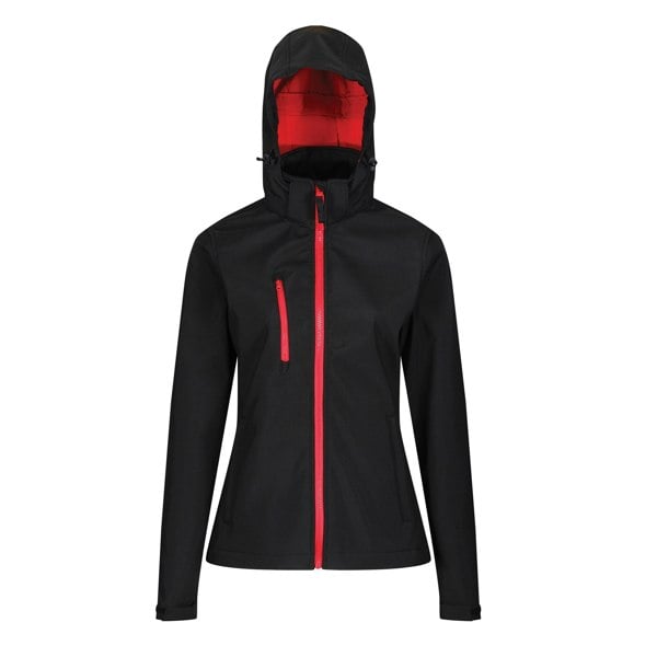 Regatta Women's Venturer 3 Layer Membrane Soft Shell Jacket - Black/Red