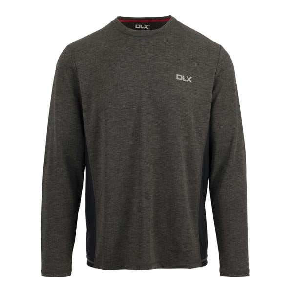Trespass Mens Charlie Long-Sleeved T-Shirt - Dark Grey Marl - 