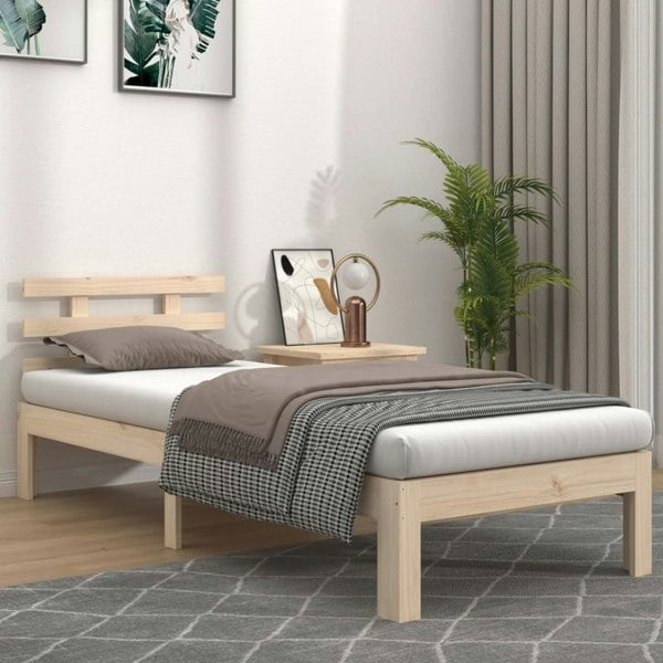 Berkfield Bed Frame Solid Wood 100x200 cm