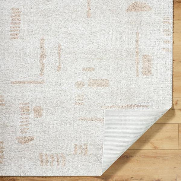 Livabliss Fossay Shag-Washable Beige Modern High Pile Rug