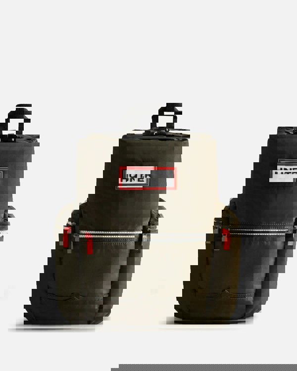 Hunter Nylon Large Topclip Backpack - Dark Olive