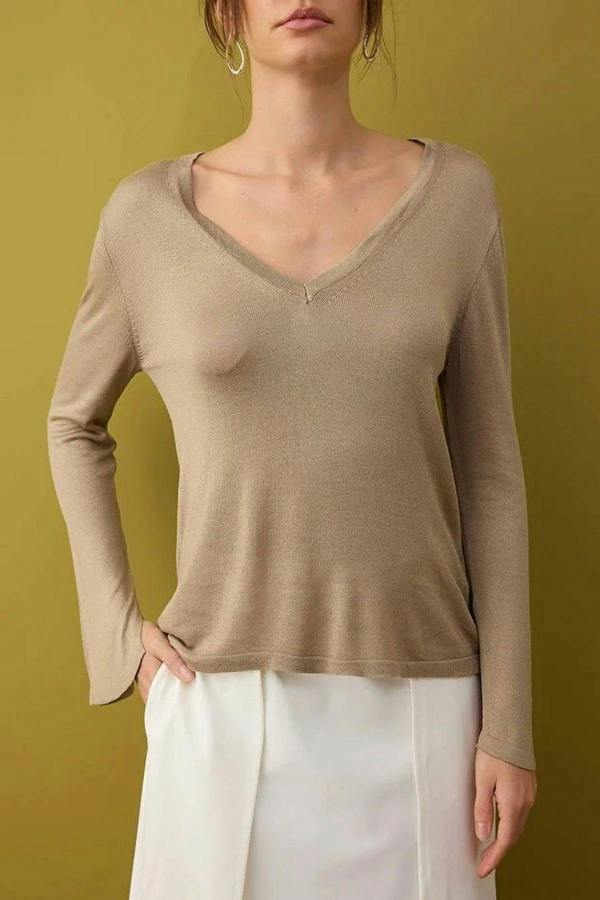 WOVCOR V-Neck Basic Knit Sweater