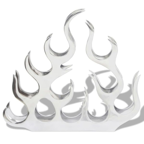 Berkfield Wine Stand for 11 Bottles Silver Aluminium