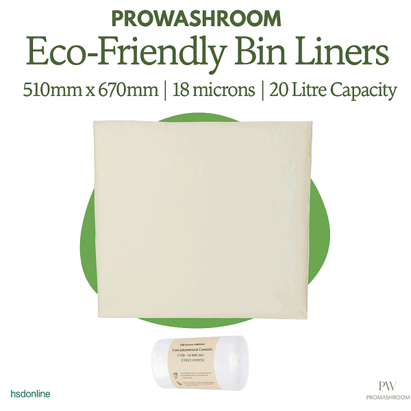 ProKleen Pro-kleen Sanitary Bin Liner Bags 500 Hygienic Trash Rubbish Disposal Bags for 20L Sani