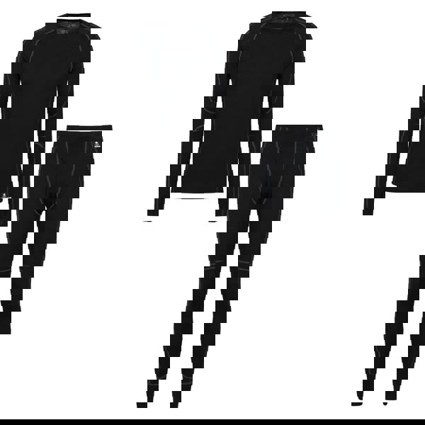 Mountain Warehouse Mens Asgard Merino Wool Base Layer Set - Black - 