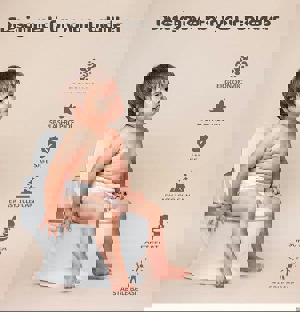 Dekko Kids Potty Trainer Seat Safety Toilet Training Toddler Non-Slip Grey