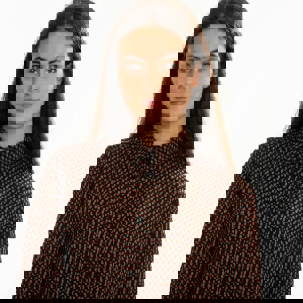 Calvin Klein Print Geometric Relaxed Long Sleeve Womens Shirt