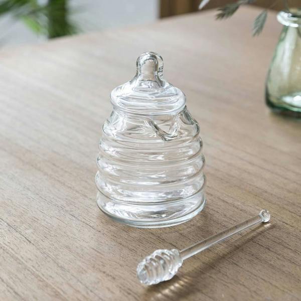 Glass Honey Pot - lifestyle shot