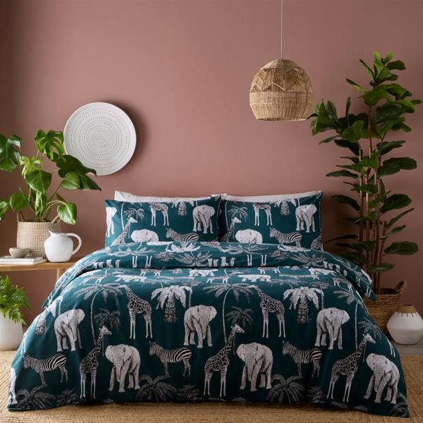 Wild Safari Green Duvet Cover Set