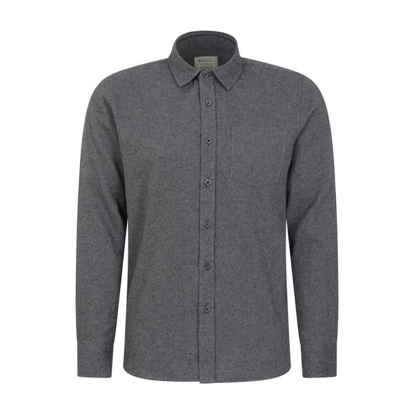 Mountain Warehouse Mens Bamford Melange Shirt - Grey - 