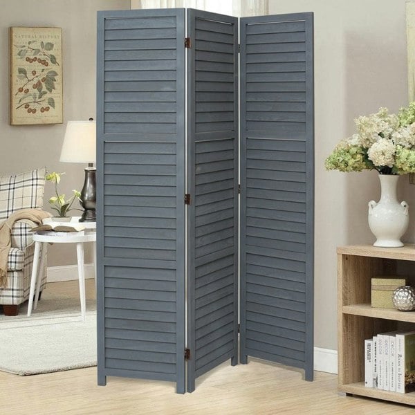 3/4/6 Panel furn Hand Made Wicker Folding Room Divider Living Room Partition Privacy Screen Living Room Divider Living and Home Grey 3 Panel -H170*L120CM