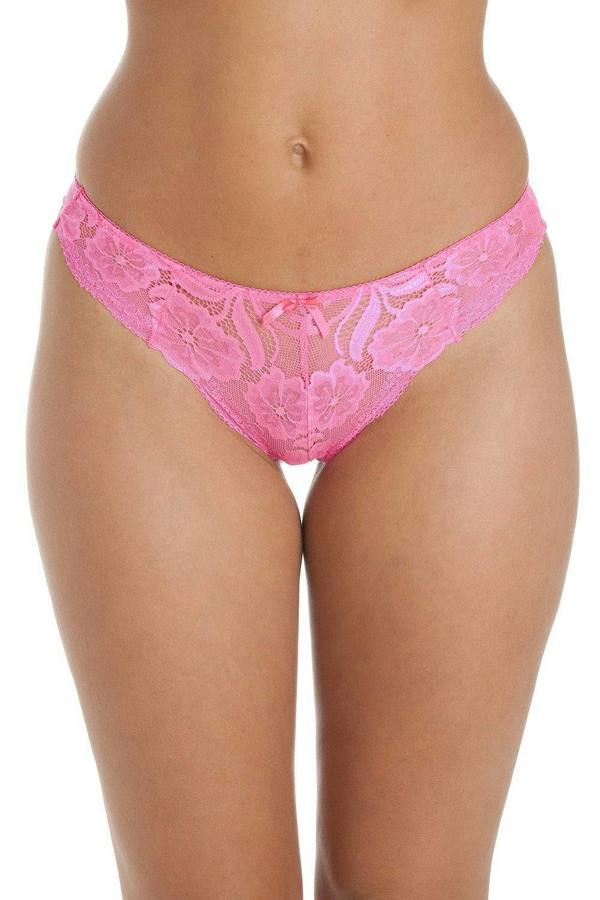 Womens 2 Pack Floral Lace Thong