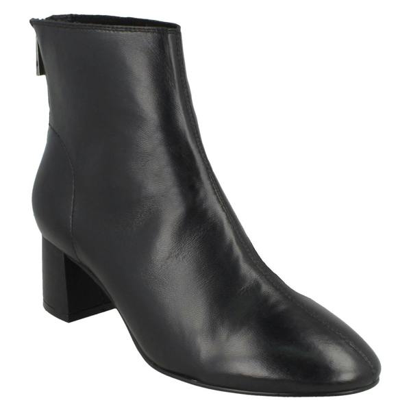 Leather Collection Ladies Leather Collection Mid Heel Ankle Boots F51135