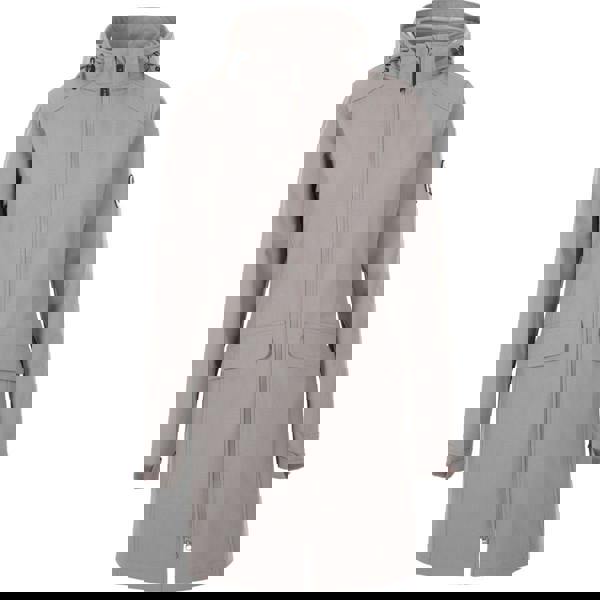 Trespass Womens/Ladies Maria DLX Long Length Soft Shell Jacket - Pale Grey Marl