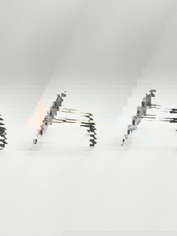 SVNX Oversized Round Frameless Sunglasses with Crystal Detail in Brown