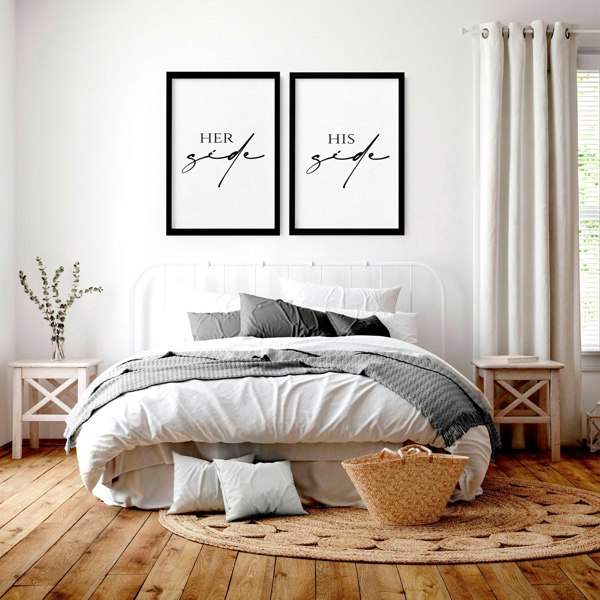 1st wedding anniversary gift | set of 2 wall art prints