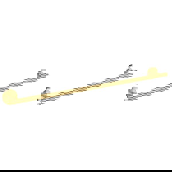 Brushed brass towel rail