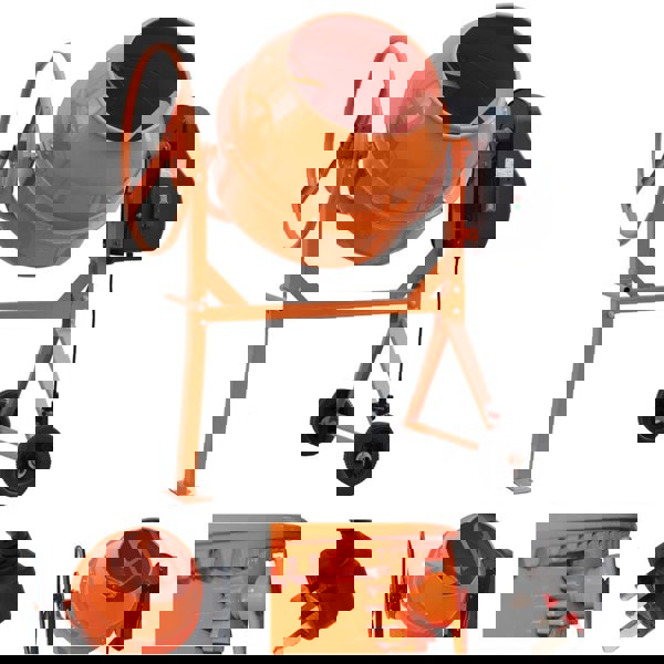 Electric Portable Cement Concrete Mixer with Wheels Living and Home