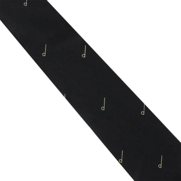 Dunhill Black Longtail Monogram Silk Narrow Tie – 5.5cm Blade