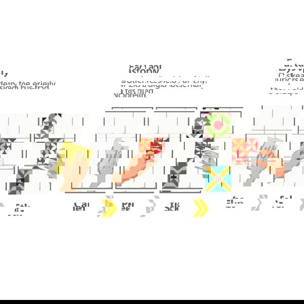 WT1549 - Ziggy Colourful Retro Wall Tile Sticker Set - 15 cm x 15 cm - 24 pcs