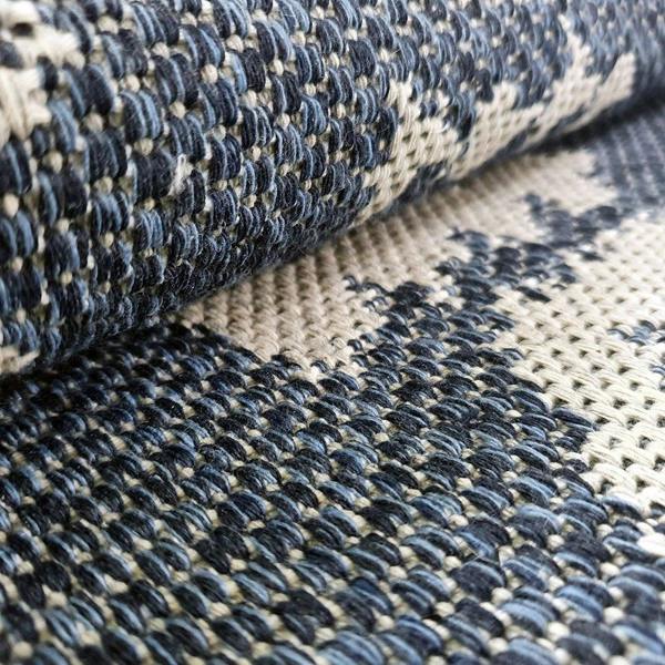 Navy Blue Rug 100% Cotton Washable Rugs Runners Moroccan Pattern Flat Weave Area Mat Large Small