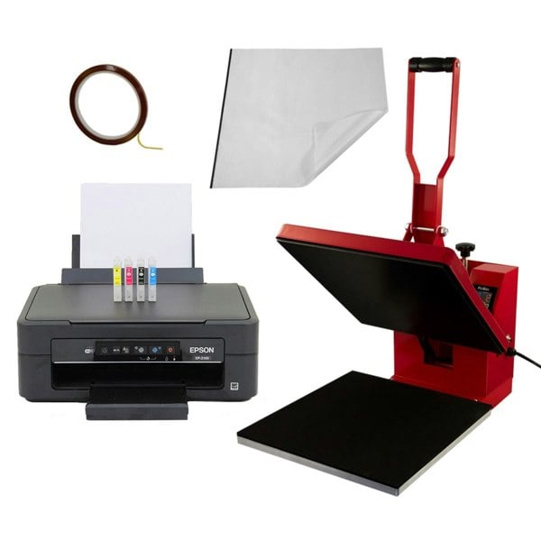PixMax Clam Heat Press 38 x 38cm & Printer With Cartridges