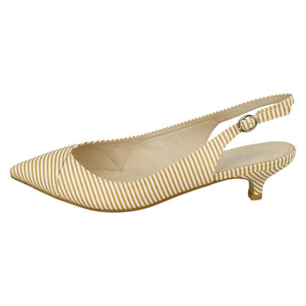 Savannah Ladies Savannah Striped Slingback Court Shoes
