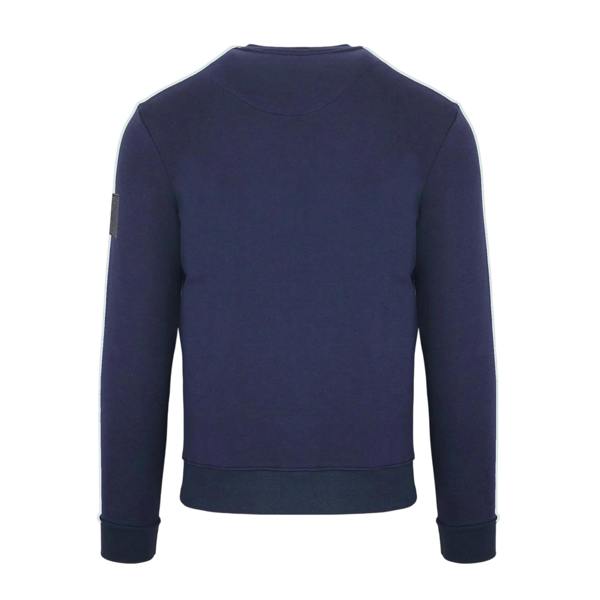 Aquascutum Mens Patch Crew Neck Regular Long-Sleeved Sweatshirt - Navy - 