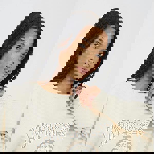 Brave Soul Cream Crew Neck Graphic Print Sweatshirt - Cream Image 4