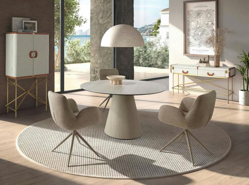 Angel Cerdá Hill Sideboard in Fabric, Walnut and Golden Polished Steel 3272