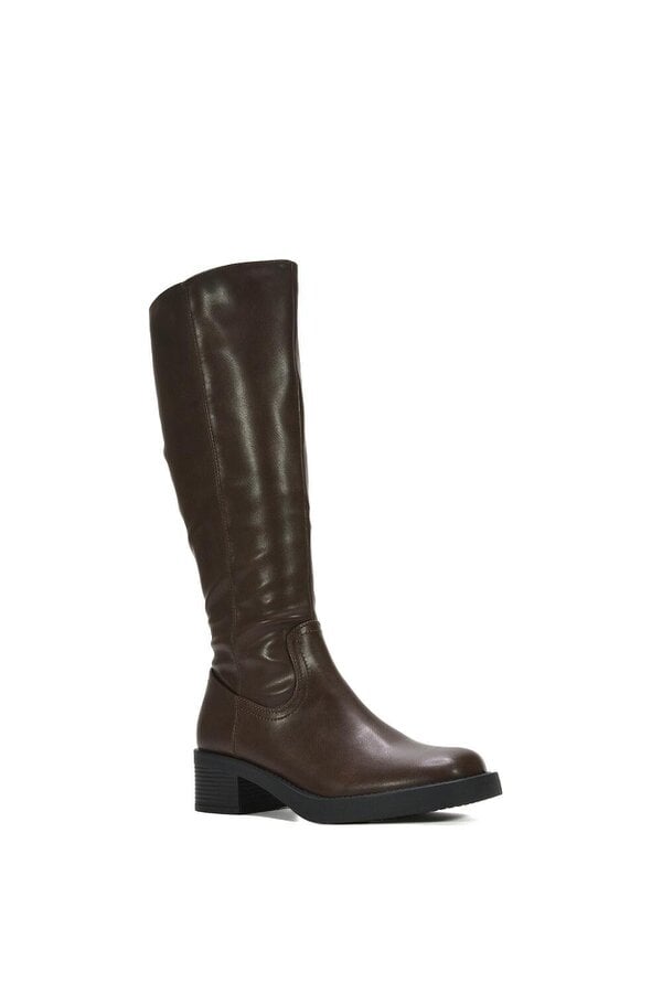 XY LONDON Knee High Equestrian Style Biker Riding Boots