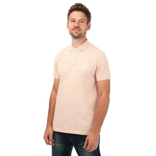 Timberland Mens Miller River Pique Short-Sleeved Polo Shirt - Pink