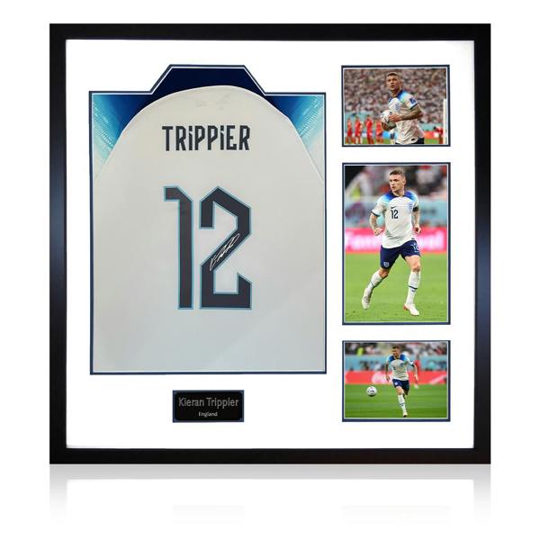 Kieran Trippier Signed England Shirt Elite Frame