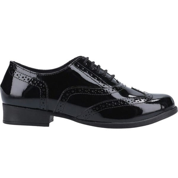 Hush Puppies Kada Senior Patent Leather Girls's Patent Black Brogues