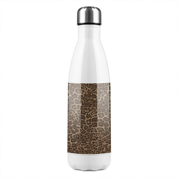 Benjamin Tate Design Red Leopard Print Stainless Steel Bottle